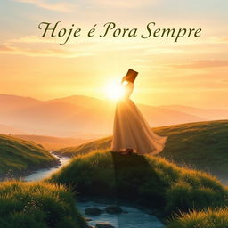 A serene and dreamy representation inspired by the poetry book "Hoje e Para Sempre"