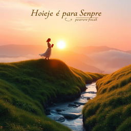 A serene and dreamy representation inspired by the poetry book "Hoje e Para Sempre"