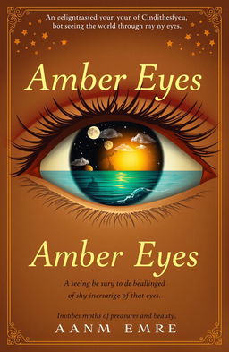 Book cover design for 'Amber Eyes'