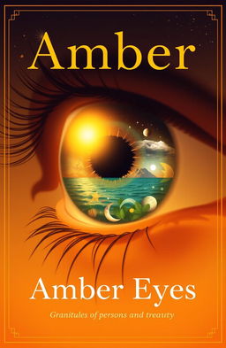 Book cover design for 'Amber Eyes'