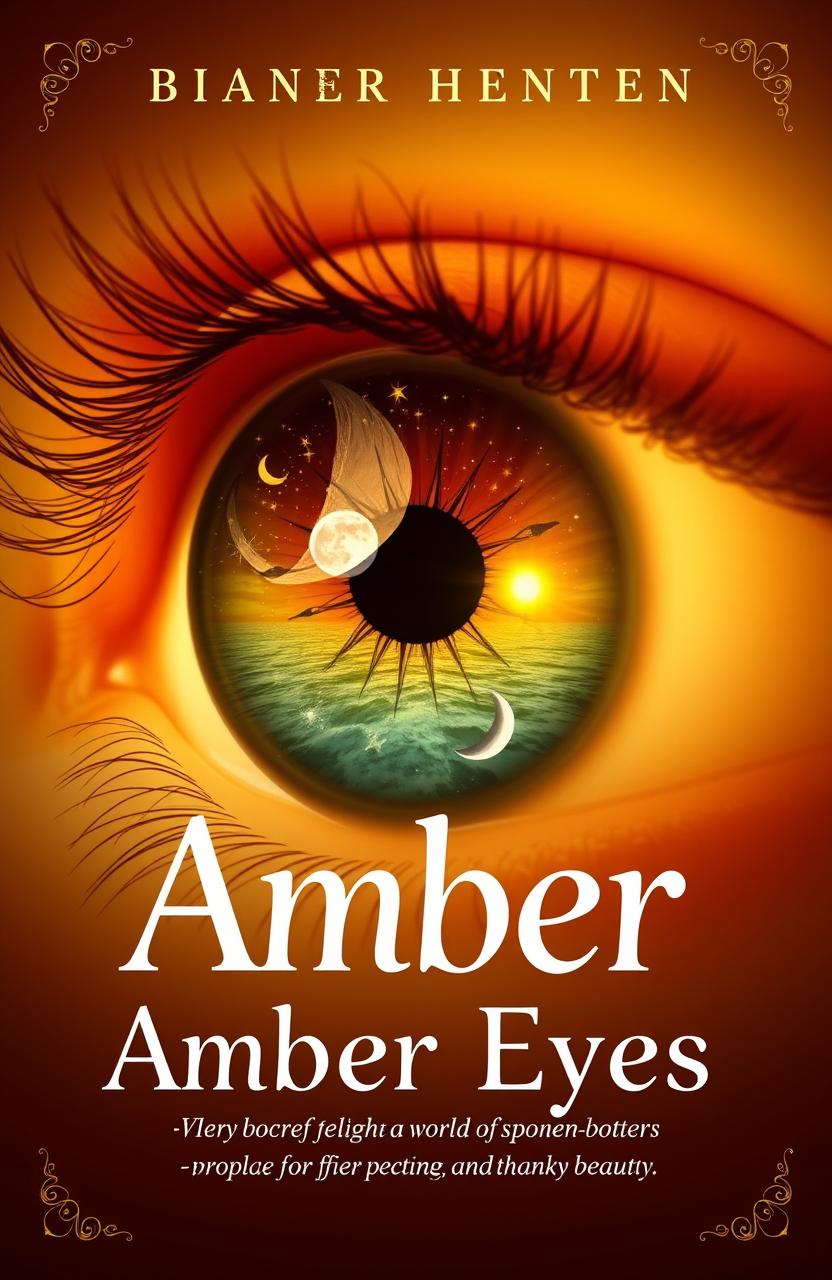 Book cover design for 'Amber Eyes'