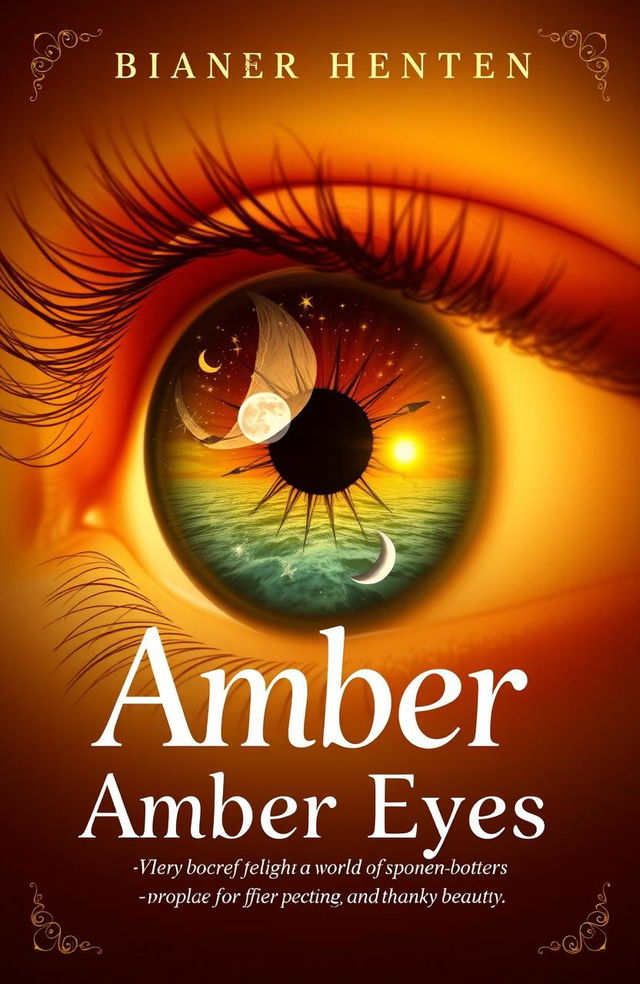 Book cover design for 'Amber Eyes'