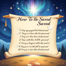 Illustration of a spiritual checklist titled "How To Be Saved"