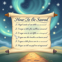 Illustration of a spiritual checklist titled "How To Be Saved"