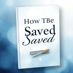 A captivating ebook cover for 'How To Be Saved Checklist', featuring a calming background with soft blue and white tones