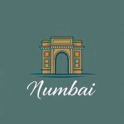 A modern logo design for an Indian restaurant named "Mumbai"