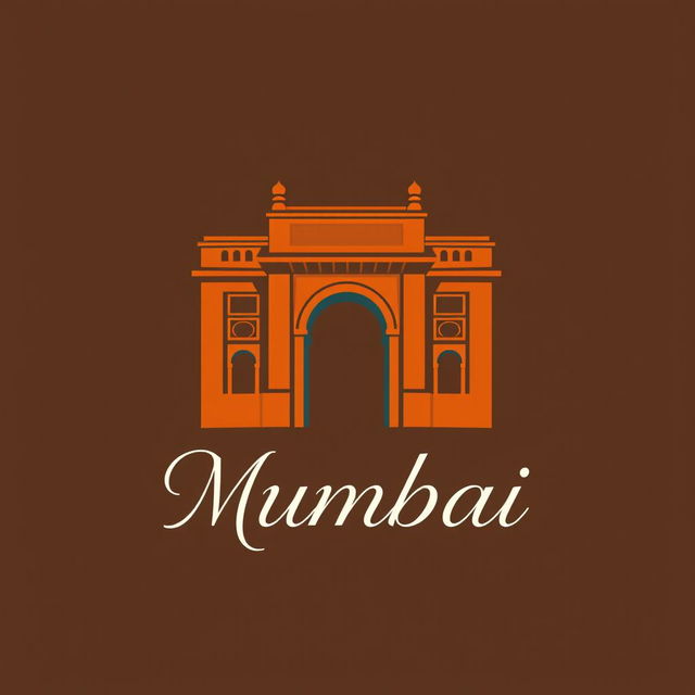 A modern logo design for an Indian restaurant named "Mumbai"