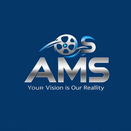 A logo design for a video production company named "AMS"