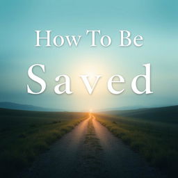 An evocative ebook cover for 'How To Be Saved', depicting a serene landscape with a tranquil path leading towards a bright horizon