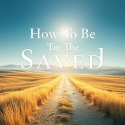 An evocative ebook cover for 'How To Be Saved', depicting a serene landscape with a tranquil path leading towards a bright horizon