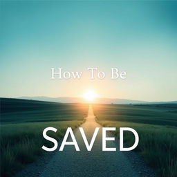 An evocative ebook cover for 'How To Be Saved', depicting a serene landscape with a tranquil path leading towards a bright horizon