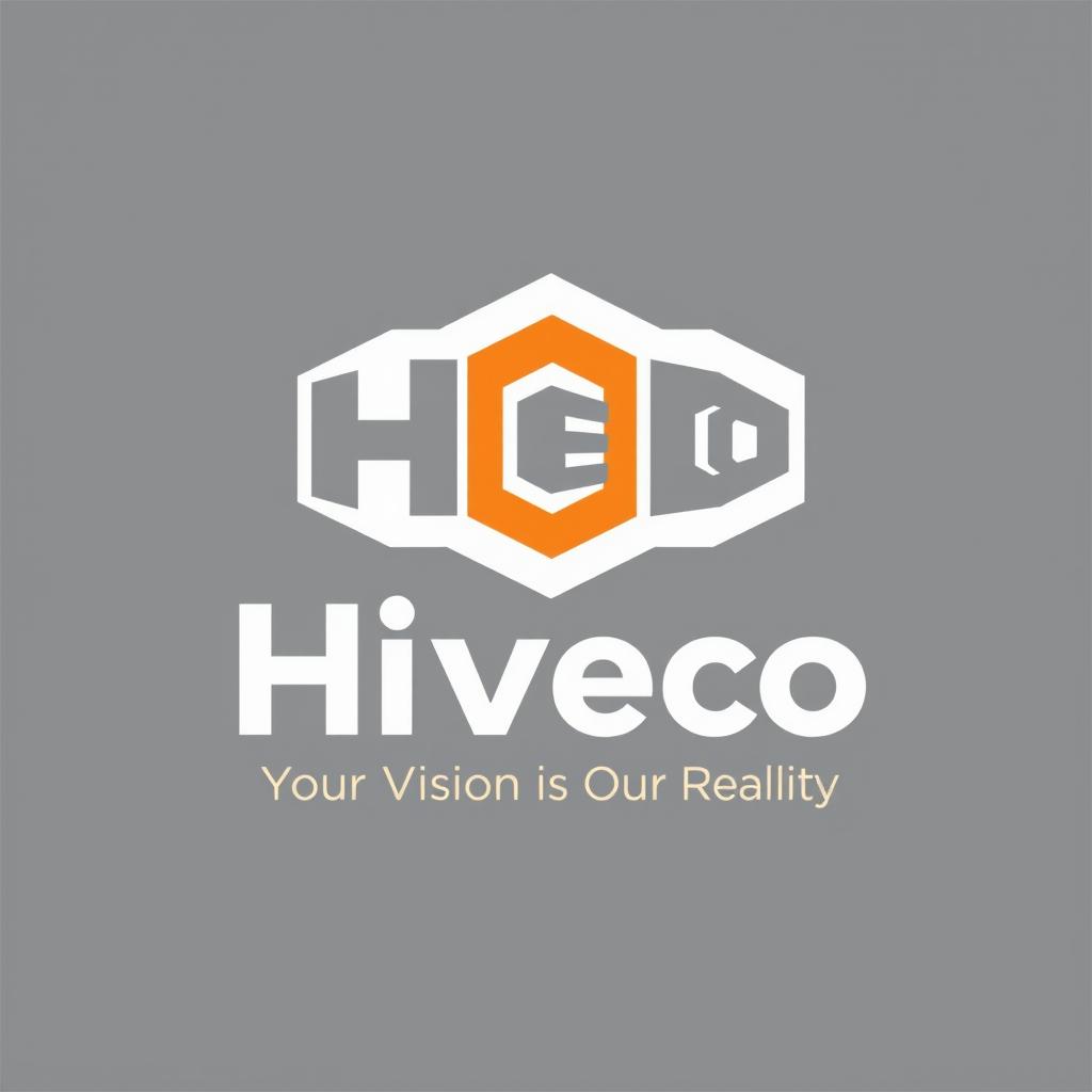 A logo design for a construction company called "Hiveco"