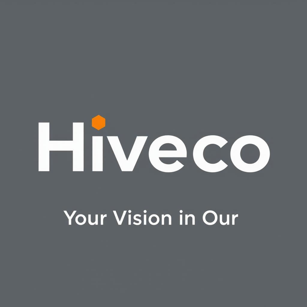 A logo design for a construction company called "Hiveco"