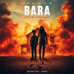 A dramatic movie poster for the film titled 'BARA'