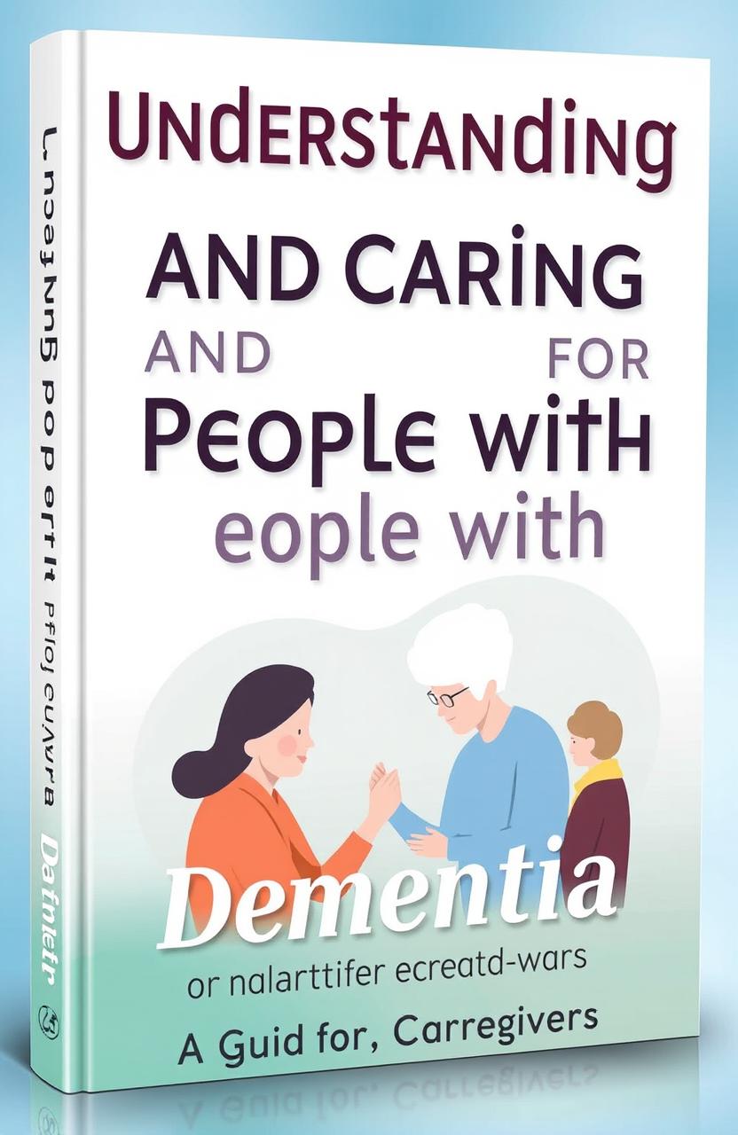 An eye-catching attractive book cover design for "Understanding and Caring for People with Dementia: A Guide for Caregivers"