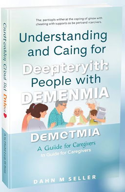 An eye-catching attractive book cover design for "Understanding and Caring for People with Dementia: A Guide for Caregivers"