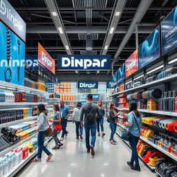 Dinpar in 2025, a modern, high-tech store specializing in screws, nuts, chemical products, and auto parts