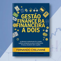 Ebook cover design featuring the title "GESTÃO FINANCEIRA A DOIS" prominently displayed at the center