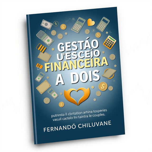 Ebook cover design featuring the title "GESTÃO FINANCEIRA A DOIS" prominently displayed at the center