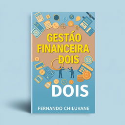 Ebook cover design featuring the title "GESTÃO FINANCEIRA A DOIS" prominently displayed at the center