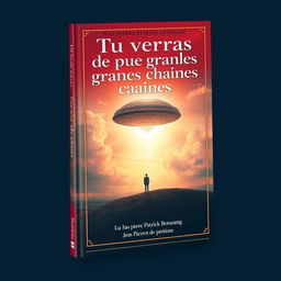 A classic-themed book cover design for 'Tu verras de plus grandes choses' by Jean Pierre Patrick Botagang