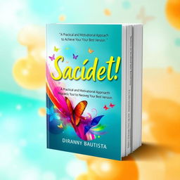 An inspiring and motivational book cover design for "¡Sacúdete!": A Practical and Motivational Approach to Achieve Your Best Version by author Diranny Bautista