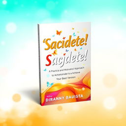 An inspiring and motivational book cover design for "¡Sacúdete!": A Practical and Motivational Approach to Achieve Your Best Version by author Diranny Bautista