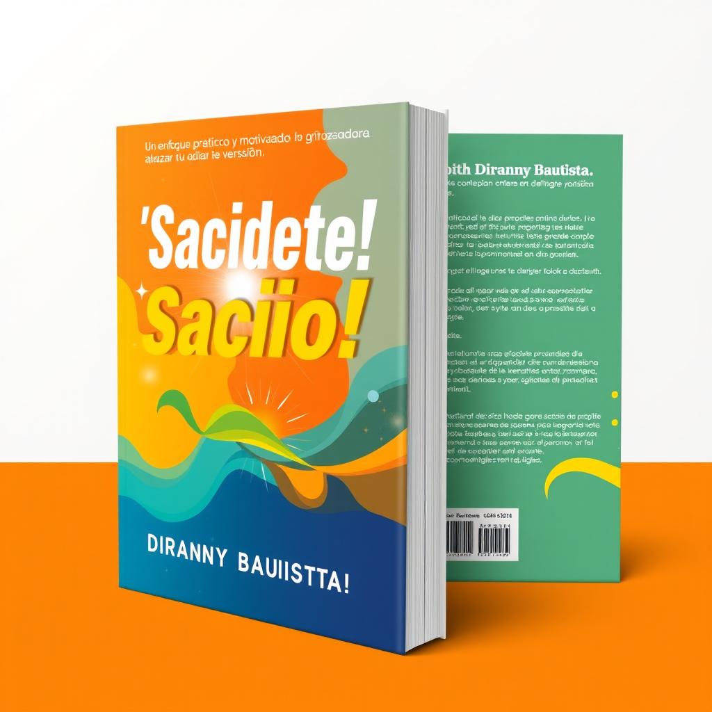 Design a vibrant and energetic book cover for "¡Sacúdete!": Un enfoque práctico y motivador para alcanzar tu mejor versión by Diranny Bautista