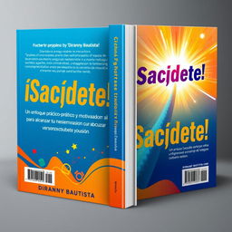 Design a vibrant and energetic book cover for "¡Sacúdete!": Un enfoque práctico y motivador para alcanzar tu mejor versión by Diranny Bautista