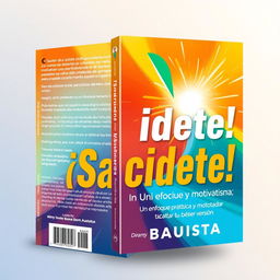 Design a vibrant and energetic book cover for "¡Sacúdete!": Un enfoque práctico y motivador para alcanzar tu mejor versión by Diranny Bautista