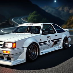 A Škoda Felicia customized to capture the iconic style of the Toyota AE86 Trueno from Initial D