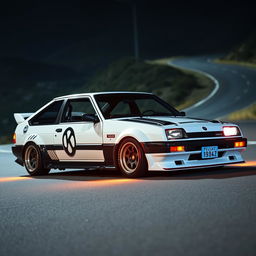 A Škoda Felicia customized to capture the iconic style of the Toyota AE86 Trueno from Initial D