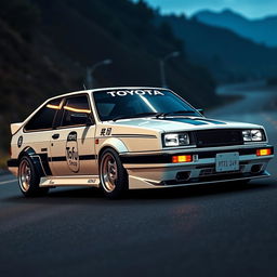 A Škoda Felicia customized to capture the iconic style of the Toyota AE86 Trueno from Initial D