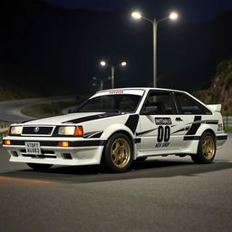 A Škoda Felicia with its original chassis, painted in the iconic style of the Toyota AE86 Trueno from Initial D