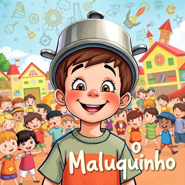 A playful and colorful illustration for 'O Maluquinho'