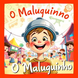 A playful and colorful illustration for 'O Maluquinho'