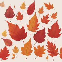 An illustrative representation of the third quarter of a year, showcasing elements related to the season of autumn including leaves transitioning into hues of red, orange and gold.