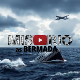 A YouTube thumbnail featuring the text 'Mistério do Triângulo das Bermudas' in bold, eye-catching font positioned prominently