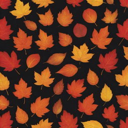 An illustrative representation of the third quarter of a year, showcasing elements related to the season of autumn including leaves transitioning into hues of red, orange and gold.