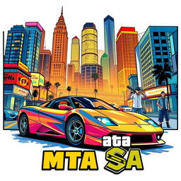 A captivating and dynamic thumbnail featuring the theme of MTA SA (Multi Theft Auto: San Andreas)