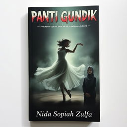 A horror book cover featuring a haunting female dancer with a ghostly aura