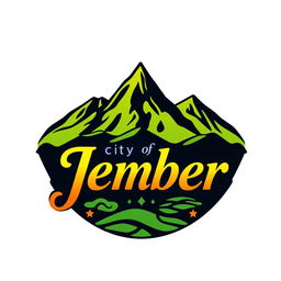 Design a logo for the city of Jember, incorporating symbols of cultural heritage and natural beauty