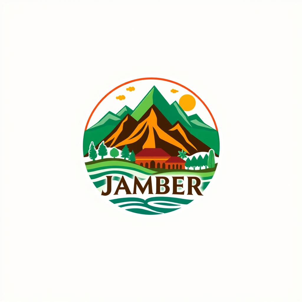 Design a logo for the city of Jember, incorporating symbols of cultural heritage and natural beauty