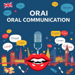 A dynamic cover featuring the title 'ORAL COMMUNICATION' prominently displayed at the top