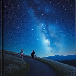 A magical, dreamy night sky full of stars creates an enchanting atmosphere on the cover