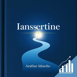 A professional and confident background in dark blue tones featuring a winding path leading to a bright horizon, symbolizing transformation and growth