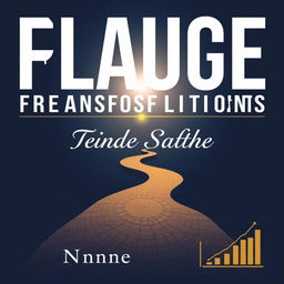 A professional and confident background in dark blue tones featuring a winding path leading to a bright horizon, symbolizing transformation and growth