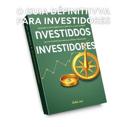 A comprehensive guidebook cover design for "O Guia Definitivo para Investidores: Do Iniciante ao Expert" with the subtitle "Descubra as Cinco Séries de Livros que Transformarão sua Jornada Financeira"