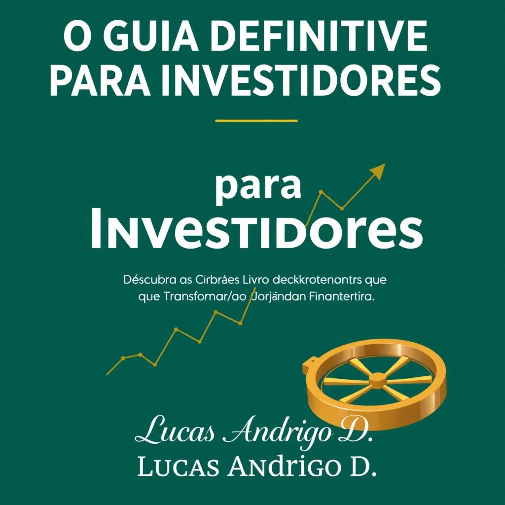 A comprehensive guidebook cover design for "O Guia Definitivo para Investidores: Do Iniciante ao Expert" with the subtitle "Descubra as Cinco Séries de Livros que Transformarão sua Jornada Financeira"