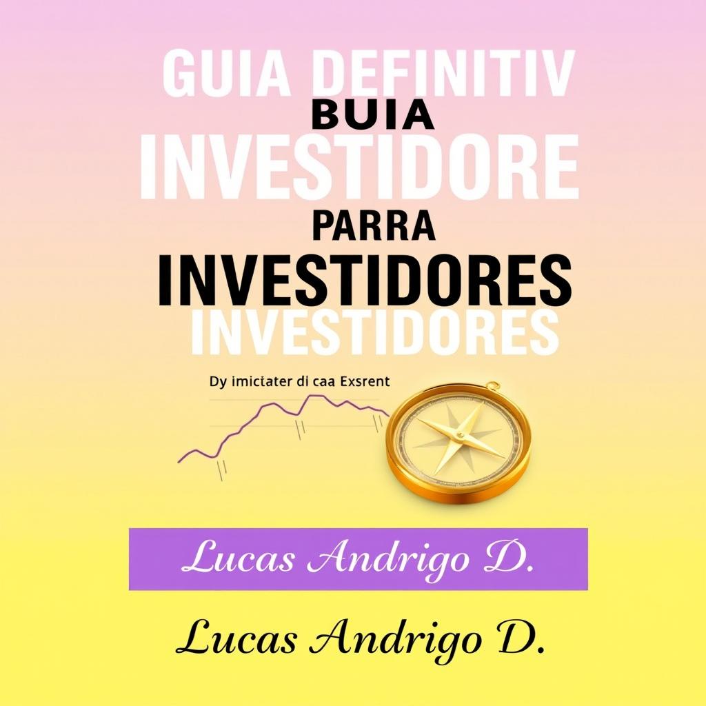 A comprehensive guidebook cover design for "O Guia Definitivo para Investidores: Do Iniciante ao Expert" with the subtitle "Descubra as Cinco Séries de Livros que Transformarão sua Jornada Financeira"